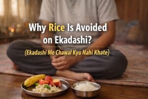 Why rice is avoided on Ekadashi with vrat food thali and rice kept aside (Ekadashi me chawal kyu nahi khate)