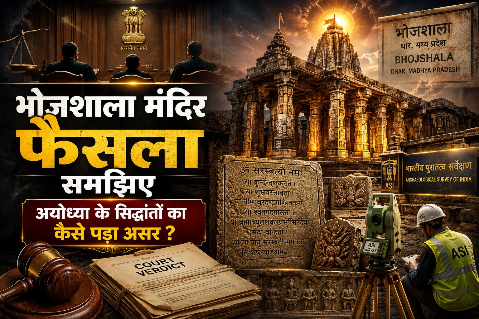 Bhojshala Temple verdict explained with Ayodhya principles and court decision.