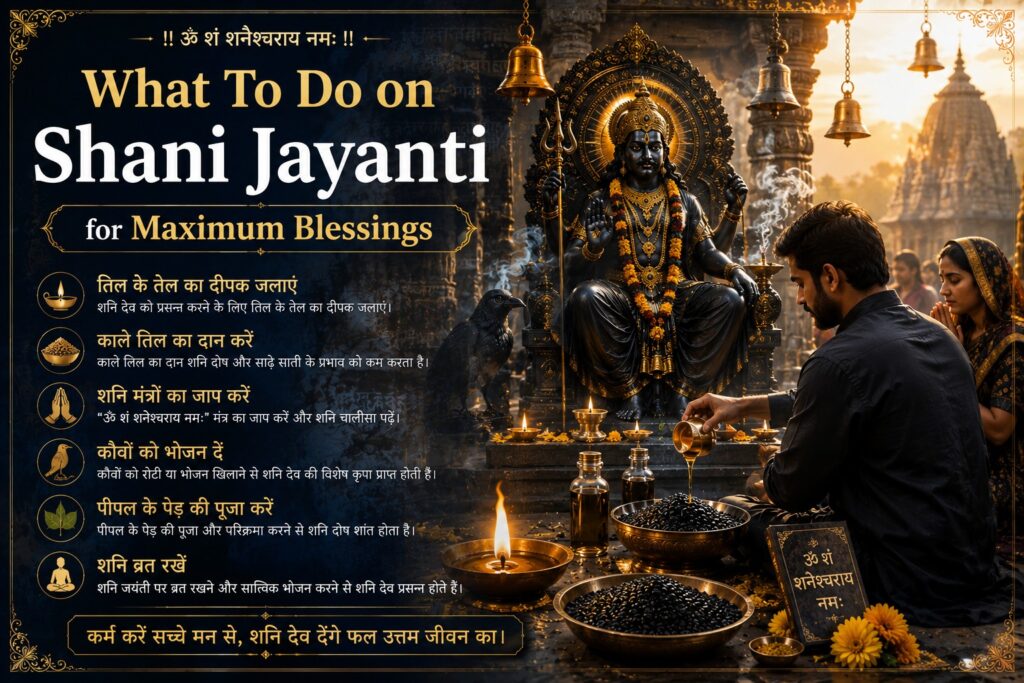What to do on Shani Jayanti for blessings and Shani Dev worship rituals