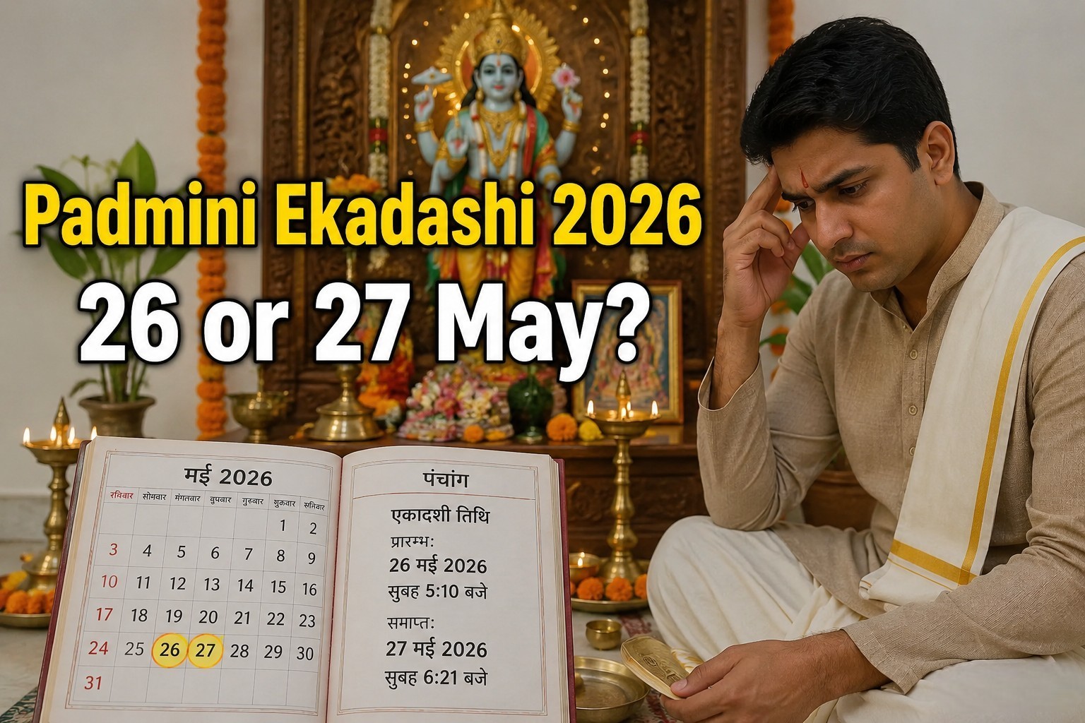 ekadashi kab hai. - Padmini Ekadashi 2026 date confusion
