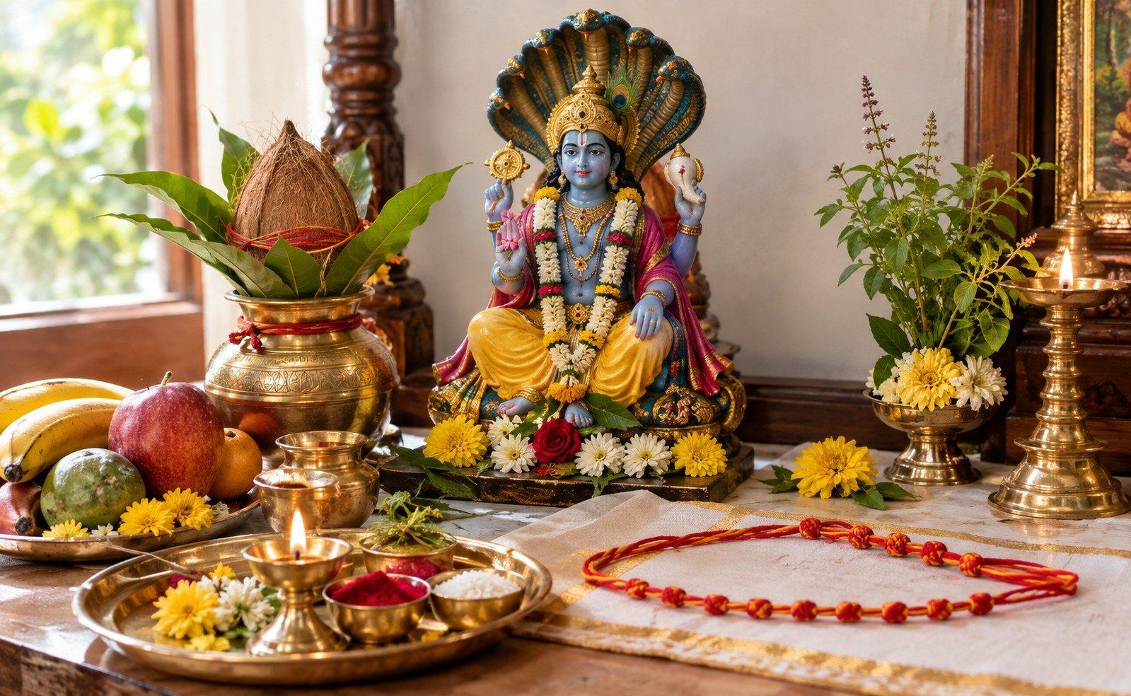Anant Chaturdashi 2026 Lord Vishnu puja with Anant Sutra