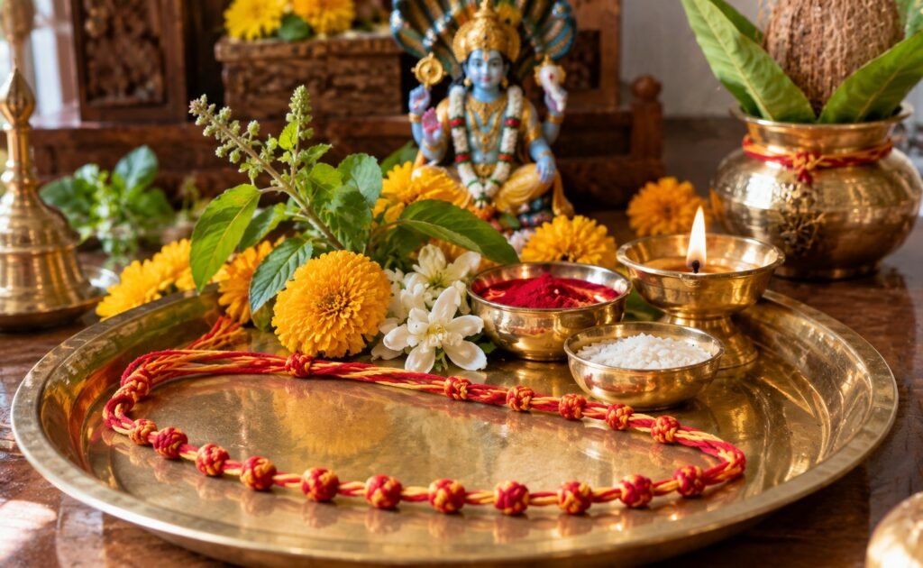 Anant Sutra with fourteen knots for Anant Chaturdashi puja
