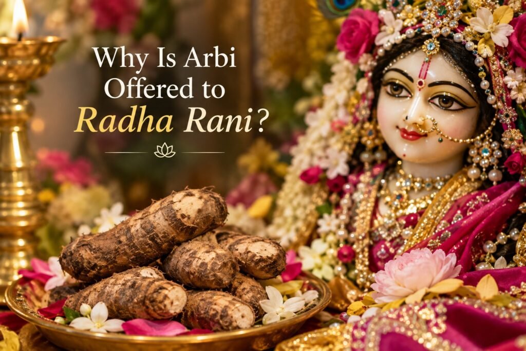 Arbi Sabji bhog prepared for Radha Rani on Radha Ashtami