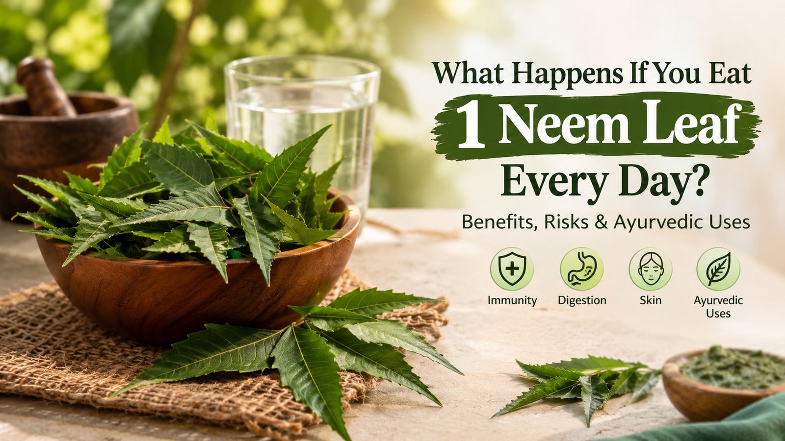 What happens if you eat one neem leaf every day? Benefits, risks and Ayurvedic uses of neem leaves.