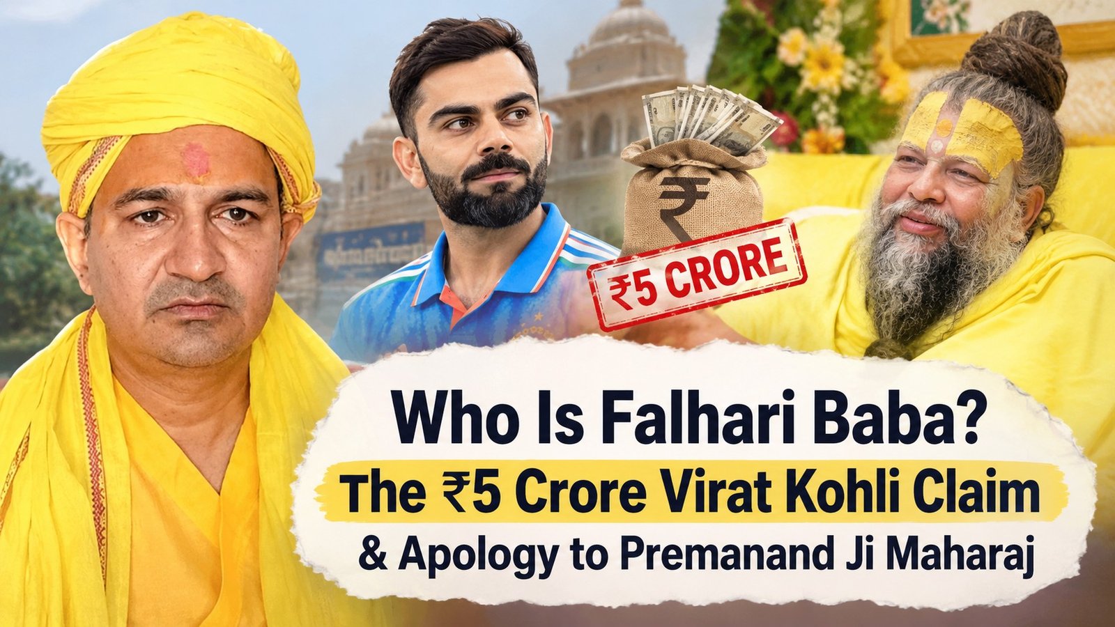 Falhari Baba ₹5 crore claim involving Virat Kohli and Premanand Ji Maharaj controversy