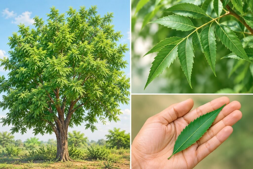 Neem leaf being eaten daily – Ayurvedic health benefits and uses
