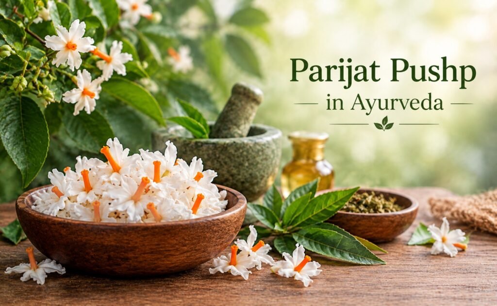 Parijat Pushp Ayurvedic Benefits and traditional uses of Harshringar flower