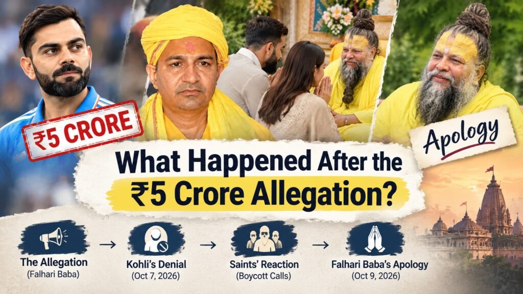 Virat Kohli ₹5 crore allegation controversy, Falhari Baba's apology to Premanand Ji Maharaj and the events that followed